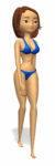 Bikini girl walking wapday com